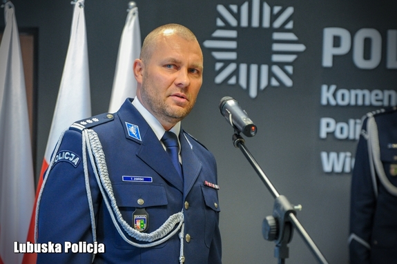 Inspektor Tomasz Zgirski z powierzonymi obowiązkami Zastępcy Komendanta Wojewódzkiego Policji w Gorzowie Wielkopolskim